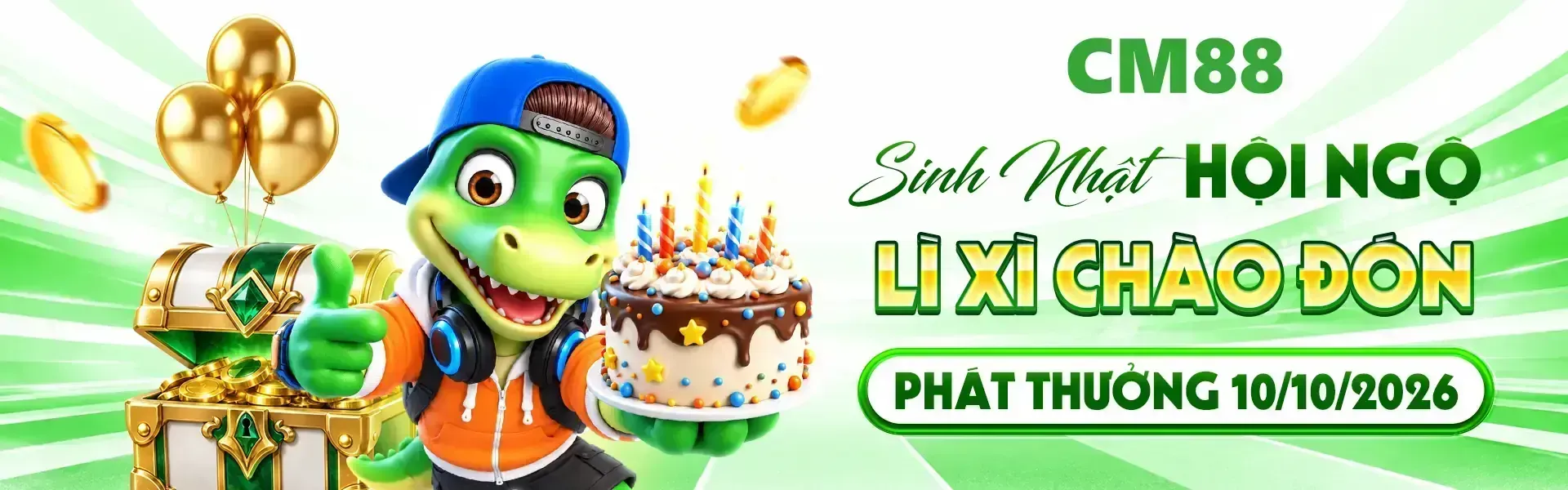 Phiên bản 4: Đón mừng sinh nhật CM88 với chuỗi hoạt động tri ân hội viên cùng nhiều phần quà và giải thưởng đáng chú ý. Đăng ký tài khoản để tìm hiểu thể lệ chương trình, cập nhật ưu đãi và không bỏ lỡ những thông tin mới nhất.